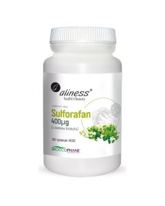 Aliness - Sulforafan z kiełków brokułu 400 µg - 100 vege tabletek