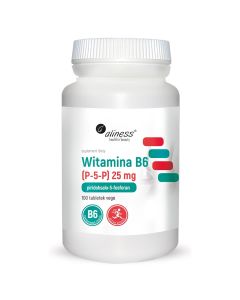Aliness - Witamina B6 (P-5-P) 25 mg - 100 vege tabletek 