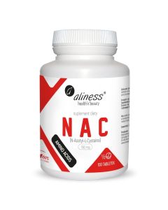 Aliness NAC N-Acetyl-L-Cysteine 190 mg - 100 wegańskich kapsułek