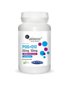 Aliness PQQ 20 mg + Koenzym Q10 50 mg - 60 kapsułkach