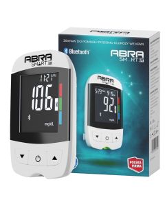 Biały glukometr Abra Smart BT - Bluetooth, Istel Health