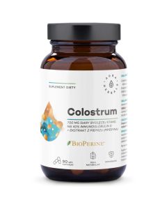Aura Herbals Colostrum + BioPerine - Zdrowy układ trawienny - 90 kapsułek
