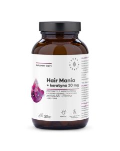 Aura Herbals Hair Mania + Keratyna - Wzmocnienie włosów - 120 kapsułek