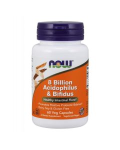 Now Foods 8 Billion Acidophilus & Bifidus Probiotyk – Odporność, trawienie, 60 kaps.