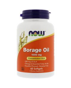 Now Foods Borage Oil - olej z Ogórecznika lekarskiego - 1000 mg 60 kaps.