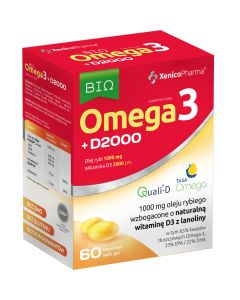 Xenico Pharma Bio Omega3 + D2000 (65% Omega - 33% EPA 22% DHA)