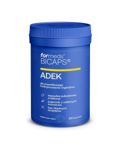 Bicaps ADEK - Kompleks kluczowych dla organizmu witamin A, D, E i K - 60 kapsułek