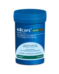 Bicaps ADEK MAX - Kompleks witamin A, D, E i K na zdrowie - 60 kapsułek