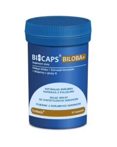 Bicaps Biloba+ - Poprawa zdolności umysłowej  - 60 kapsułek