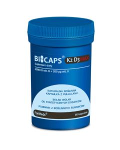 Bicaps K2 D3 MAX - Synergiczne wsparcie mineralizacji kości - 60 kapsułek