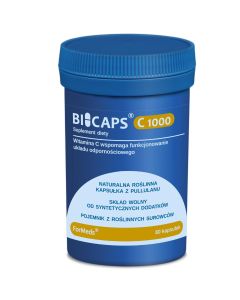 Bicaps C1000 - Kapsułki z wysoką zawartością kluczowej dla organizmu witaminy C - 60 kapsułek