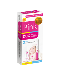 Test ciążowy płytkowy + strumieniowy PINK DUO Hydrex - 2 sztuki