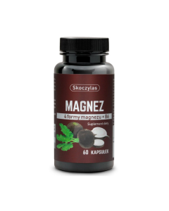 Magnez 4 formy z witaminą B6 czarna rzepa Skoczylas - 60 kapsułek