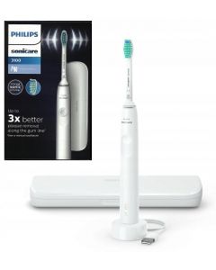 Szczoteczka soniczna Philips Sonicare 3100 Series biała HX3673/13 z czujnikiem nacisku oraz etui