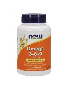 Now Foods Omega 3-6-9 1000 mg - Naturalne kwasy tłuszczowe, 100 kaps.