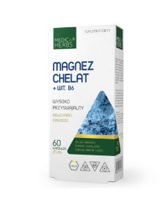 Medica Herbs Magnez Chelat + Wit. B6 - Zdrowy układ nerwowy - 60 kapsułek