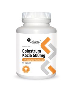 Aliness Colostrum Kozie 28% IG 500 mg - 100 kapsułek