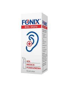 Spray na ból uszu Fonix - przy infekcji, podrażnieniu i bólu ucha - 15 ml