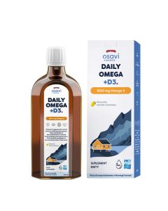 Osavi - Marine Daily Omega + D3, 1600mg Omega 3 Cytryna - 250 ml