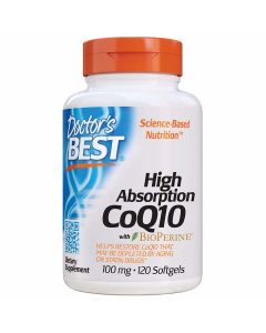 Doctor's Best - High Absorption CoQ10 z BioPerine 100 mg - Układ sercowo-naczyniowy, 120 kaps.