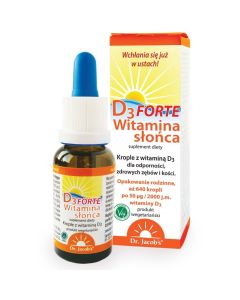 Dr Jacobs Witamina D3 Forte - witamina słońca - 20 ml