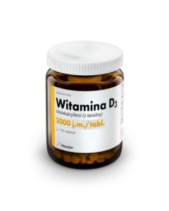 Witamina D 2000 Hauster - Wspomaga odporność organizmu 120 tabletek