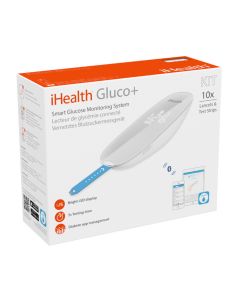 iHealth Gluco-Kit BG5S - Zestaw glukometr bezprzewodowy, paski, nakłuwacz i lancety