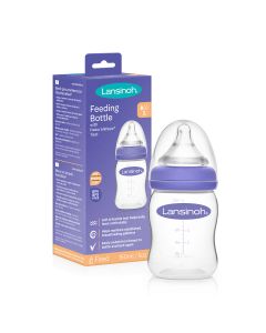 Butelka do karmienia dla niemowląt Lansinoh 160ml - 100% silikonowy smoczek