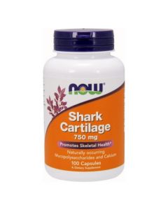 Now Foods Shark cartilage, Chrząstka rekina 750 mg 100 kaps.