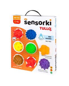 Piłeczki sensoryczne Tullo Sensorki - bez dziurek - 8 sztuk