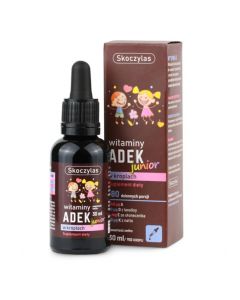 ADEK Skoczylas Junior - Zadbaj o zdrowie swojego dziecka - witaminy dla silnych kości i odporności! 30 ml