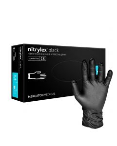 Rękawiczki Nitrylowe bezpudrowe - NITRYLEX PF BLACK - Czarne