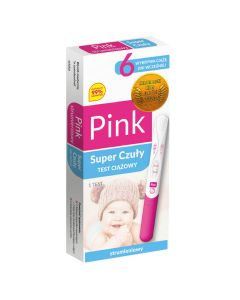 Test ciążowy strumieniowy Pink Super Czuły (10 mlU/ml) Hydrex