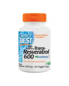 Doctor's Best Trans-Resveratrol 600 mg - Układ krążenia -  60 kapsułek