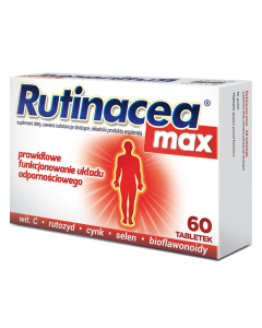 Aflofarm Rutinacea Max - Rutyna i Witamina C - wspieranie odporności - 60 tabletek