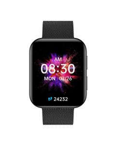 Garett - Czarny stalowy Smartwatch GRC Maxx