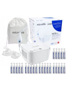 Zestaw Microlife: Inhalator tłokowy NEB 200 + Gilbert NaCl 0,9%- sól fizjologiczna 25 szt.