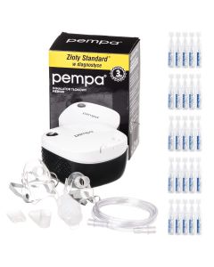 Inhalator tłokowy Pempa NEB100 + sól fizjologiczna 25 sztuk