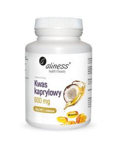 Aliness Kwas kaprylowy (60% C8) 600 mg - 90 kapsułek