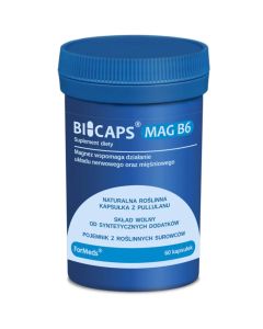 Bicaps Mag B6 - Idealne połączenie magnezu i witaminy B6 - 60 kapsułek