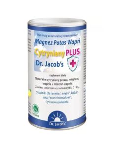 Dr Jacobs - Magnez Potas Wapń Cytryniany PLUS - proszek zasadowy pH balans 300g