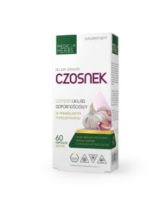 Medica Herbs - Bezzapachowy Czosnek w Kapsułkach 620 mg - 60 kapsułek