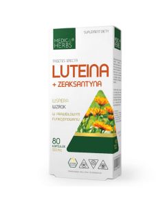 Medica Herbs Luteina + Zeaksantyna - wspiera wzrok - 80 kapsułek