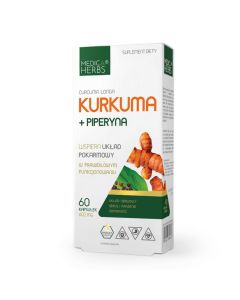 Medica Herbs Kurkuma + piperyna - 60 kapsułki