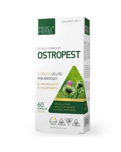 Medica Herbs Ostropest - 80% sylimaryny - wsparcie wątroby - 60 kapsułek