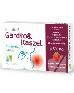 Nutrileya - NutriDef Gardło i kaszel - 20 tabletek
