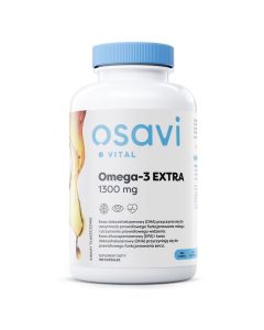 Osavi Omega-3 Extra - Cytryna - Wysoka dawka kwasów omega-3 1300mg - 180 kapsułek