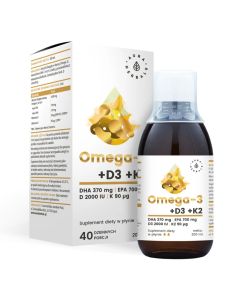 Aura Herbals Omega-3 + D3 2000 IU + K2 - 200 ml