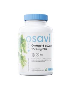 Osavi Omega-3 Vegan 250 mg DHA Popraw zdrowie serca i mózgu  - 120 kapsułek