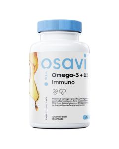 Osavi Omega-3 + D3 Immuno Wzmocnienie odporności i zdrowych kości - 60 kapsułek